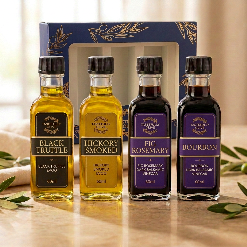 Savory Table gift pack with purple balsamic labels